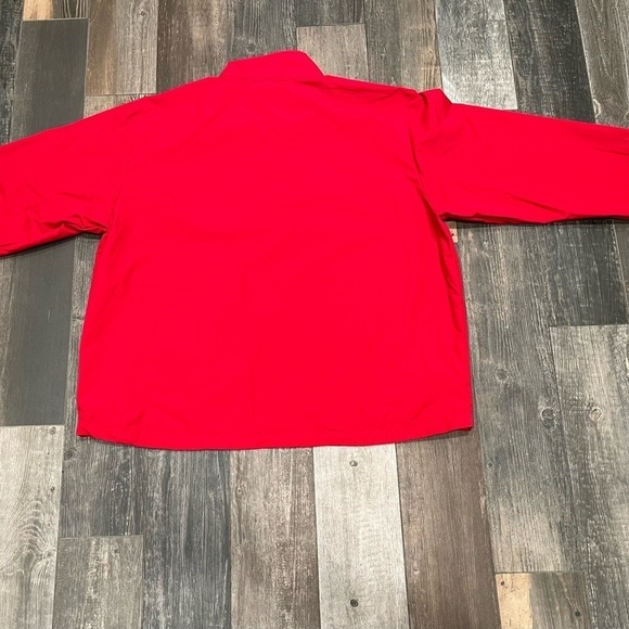 Lands’ End Mens XXL Lightweight Full Zip Windbreaker Rain Jacket Pockets Red - Picture 6 of 10
